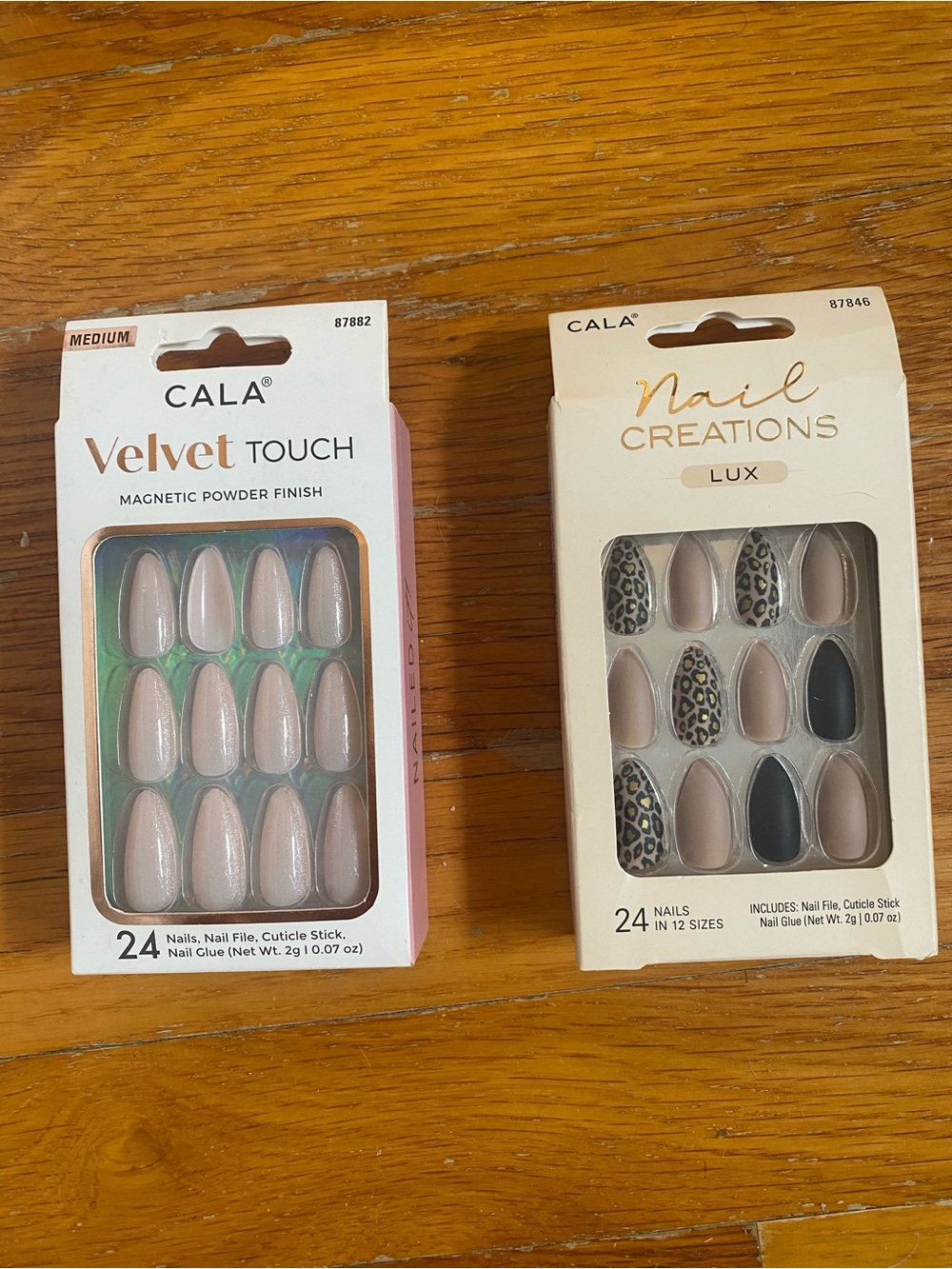 NWT Cala Lux Press-On Nails — Nude, Leopard & Black